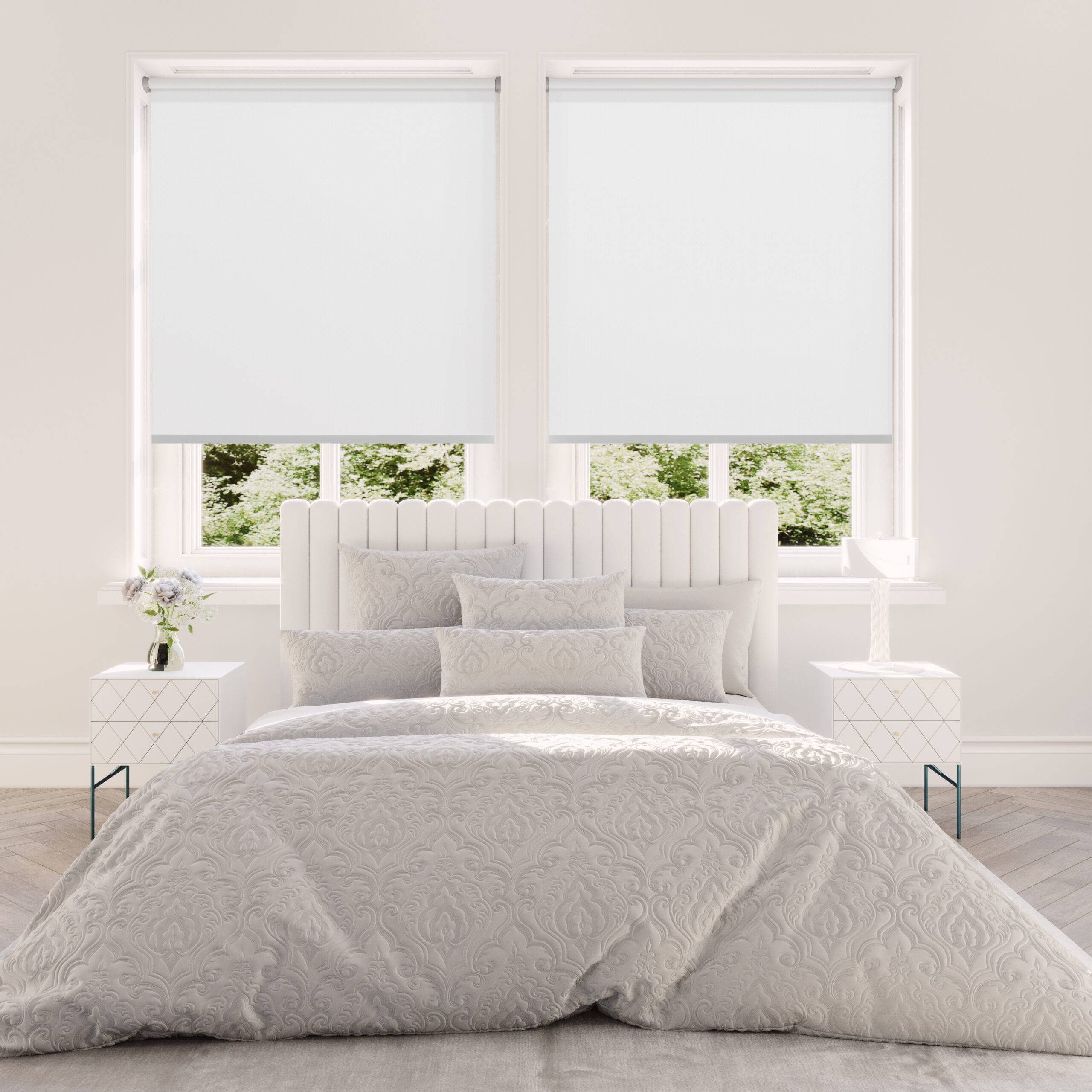Dusk Brilliant White Blackout Roller Blind