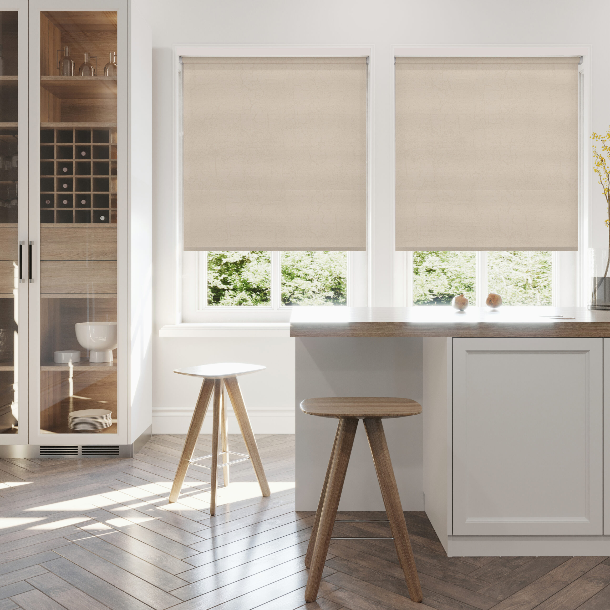 Marmor Ivory Blackout Roller Blind