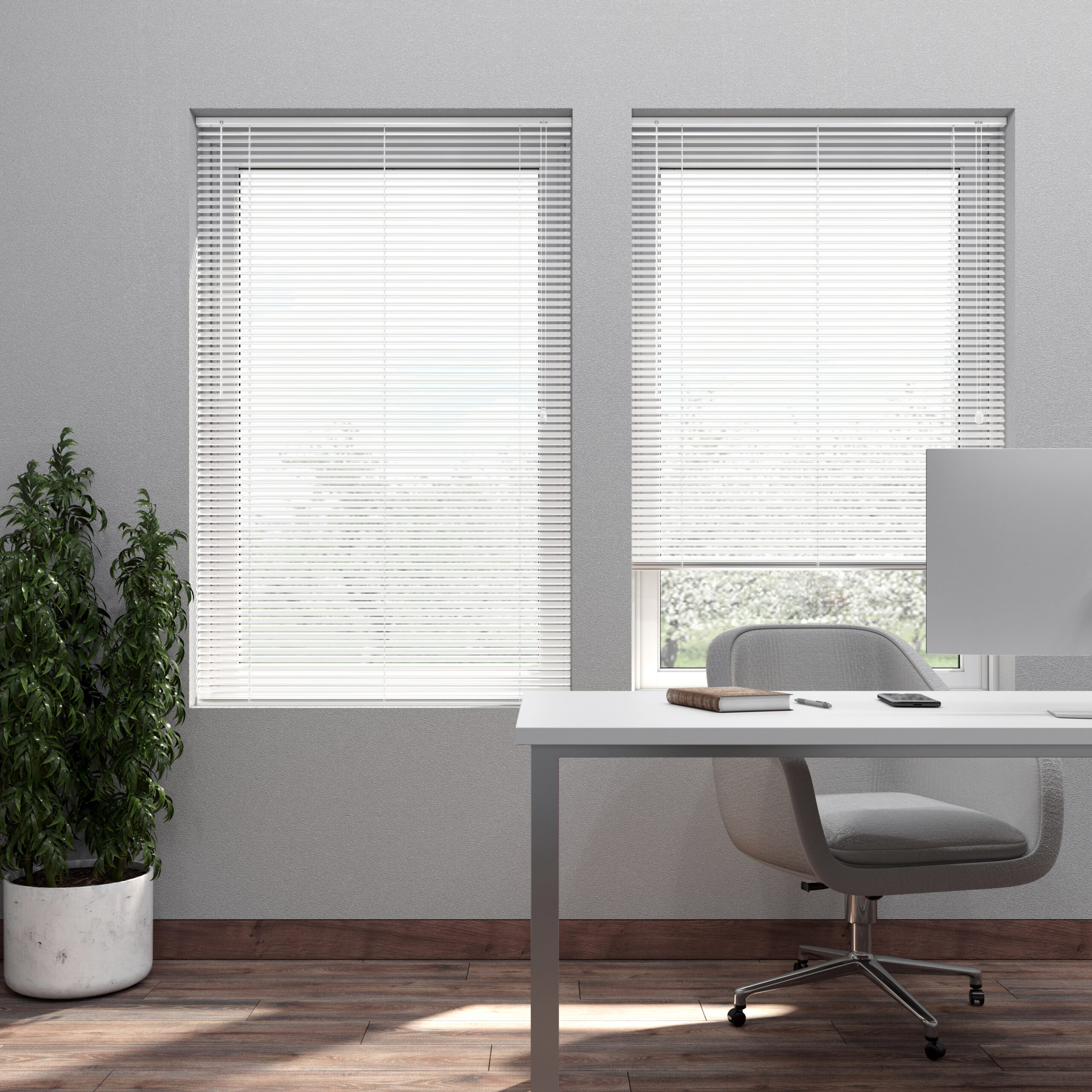 White Gloss Aluminium Venetian